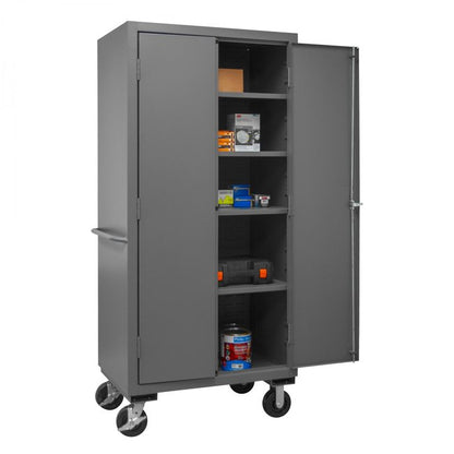 DURHAM MFG 2501M-BLP-4S-95 Mobile Cabinet, 4 Shelves