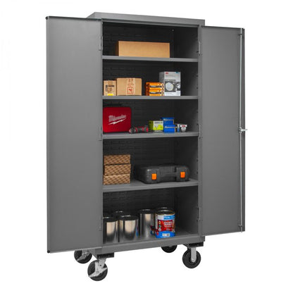 DURHAM MFG 2501M-BLP-4S-95 Mobile Cabinet, 4 Shelves