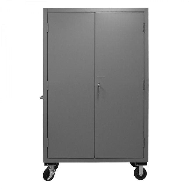 DURHAM MFG 2502M-BLP-42-5295 Mobile Cabinet, 42 Blue Bins