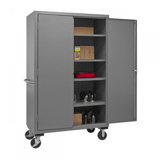 DURHAM MFG 2502M-BLP-4S-95 Mobile Cabinet, 4 Shelves