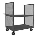 DURHAM MFG 2SPT-EX3048-2-2K-95 2 Sided Mesh Truck, 2 Shelves