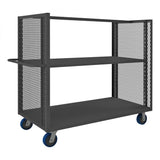 DURHAM MFG 2SPT-EX3060-1A-2K-6PU-95 2 Sided Mesh Truck, 2 Shelves and Top