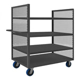 DURHAM MFG 2SPT-EX3060-4-2K-6PU-95 2 Sided Mesh Truck, 4 Shelves