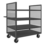 DURHAM MFG 2SPT-EX3660-4-2K-95 2 Sided Mesh Truck, 4 Shelves