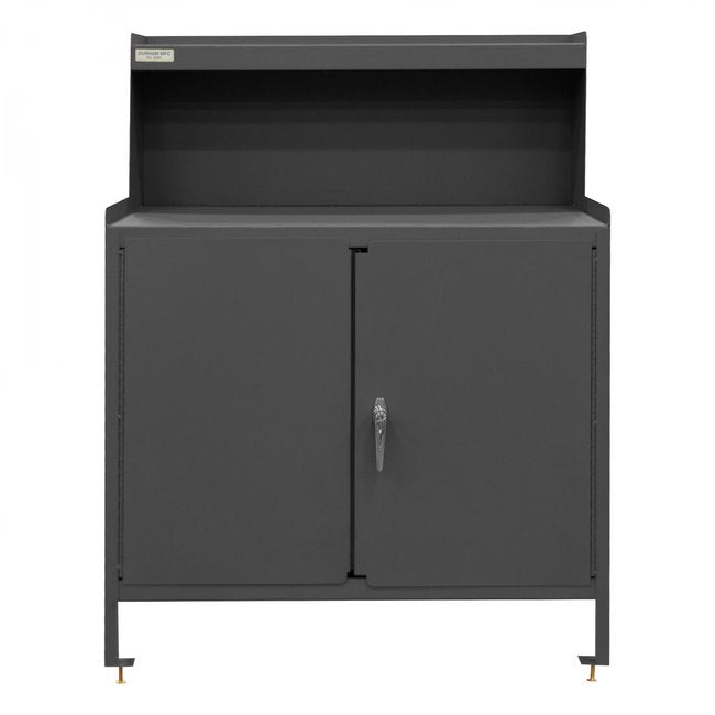 DURHAM MFG 3000RSLF-95 Stationary Workstation, Riser, 2 Doors