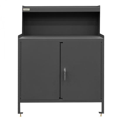DURHAM MFG 3000RSLF-95 Stationary Workstation, Riser, 2 Doors