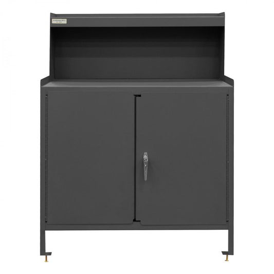 DURHAM MFG 3000RSLF-95 Stationary Workstation, Riser, 2 Doors