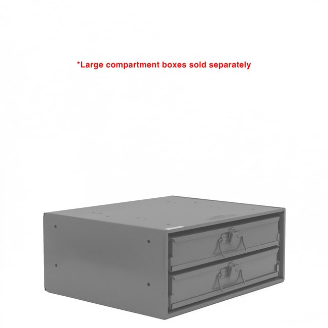 DURHAM MFG 302B-15.75-95 Large Bearing Slide Rack, 2 Compartments