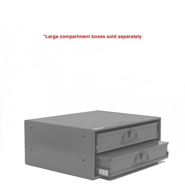 DURHAM MFG 302B-15.75-95 Large Bearing Slide Rack, 2 Compartments