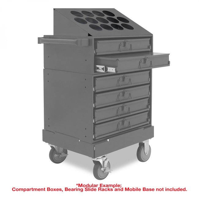 DURHAM MFG 302B-15.75-95 Large Bearing Slide Rack, 2 Compartments