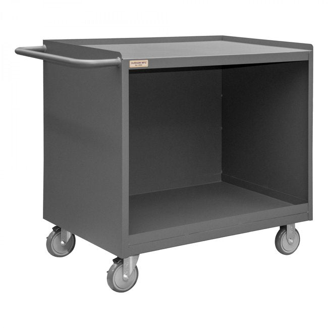 DURHAM MFG 3110-95 Mobile Bench Cabinet, Steel Top, No Door