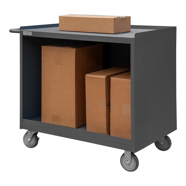 DURHAM MFG 3110-95 Mobile Bench Cabinet, Steel Top, No Door