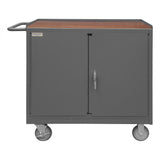 DURHAM MFG 3112-TH-95 Mobile Bench Cabinet, Hard Board, 2 Door