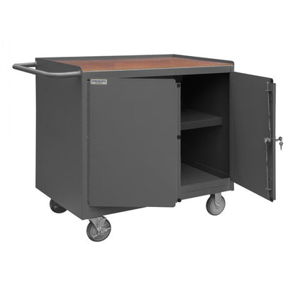 DURHAM MFG 3113-TH-95 Mobile Bench Cabinet, Hard Board Top