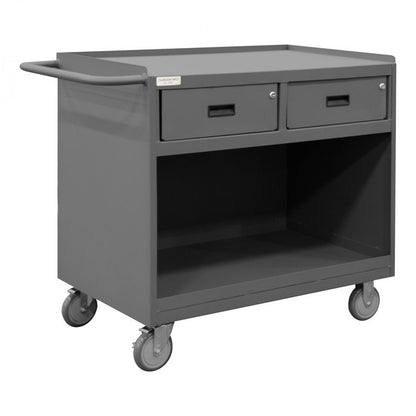 DURHAM MFG 3117-95 Mobile Bench Cabinet, No Door, 2 Drawers