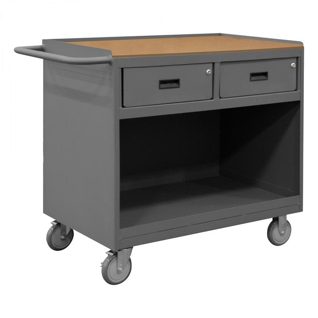 DURHAM MFG 3117-TH-95 Mobile Bench Cabinet, Hard Board Top