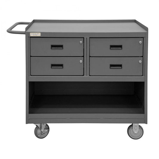 DURHAM MFG 3120-95 Mobile Bench Cabinet, 4 Drawer, No Doors