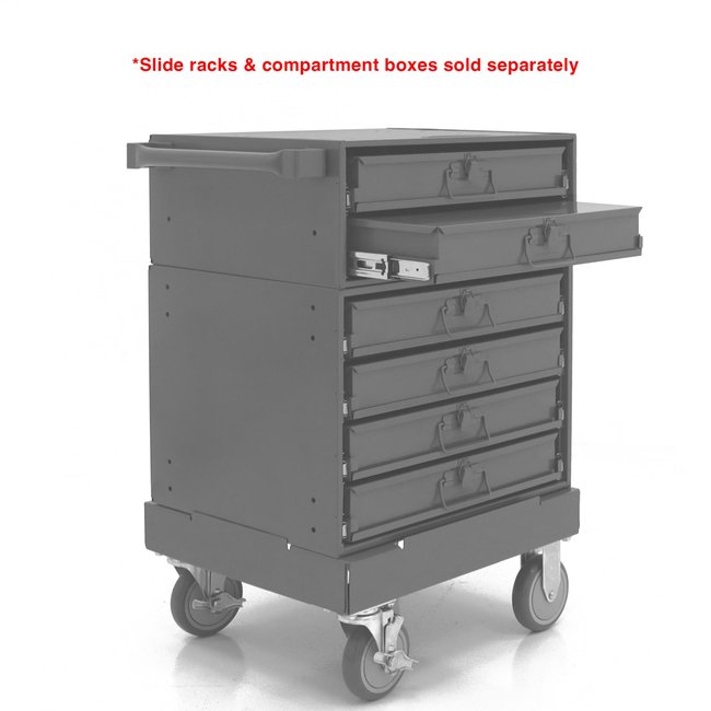 DURHAM MFG 328-ADJ-MB-95 Mobile Base For Racks, Gray