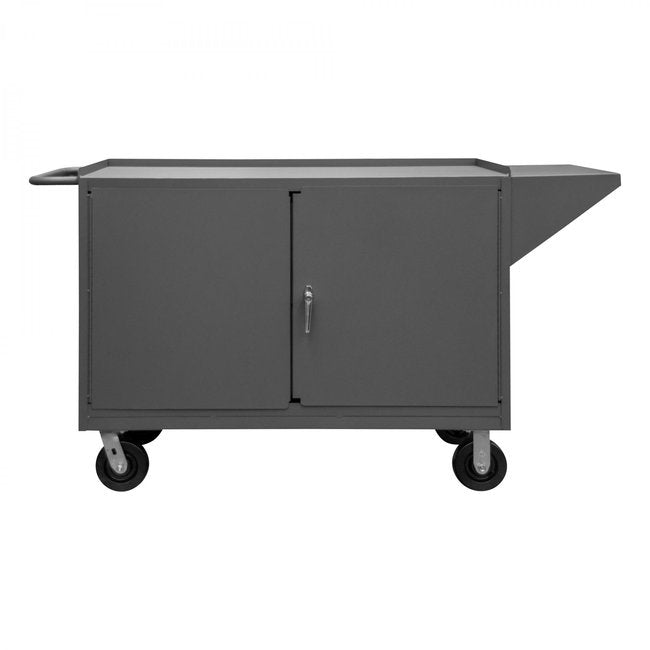DURHAM MFG 3400-95 Mobile Bench Cabinet, 1 Shelf, 2 Doors