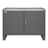 DURHAM MFG 3403NVSLF-95 Stationary Workstation, 2 Shelf, 2 Doors