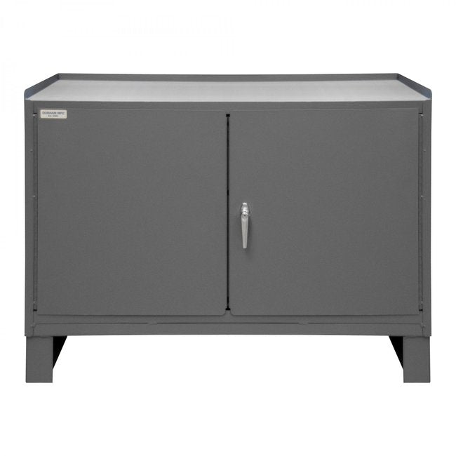 DURHAM MFG 3403NVSLF-95 Stationary Workstation, 2 Shelf, 2 Doors