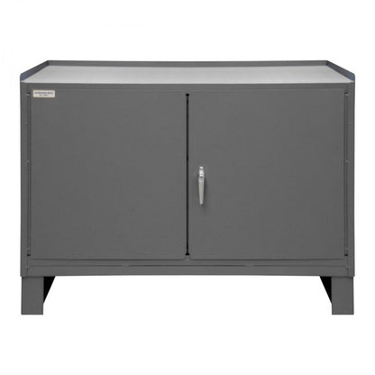 DURHAM MFG 3403NVSLF-95 Stationary Workstation, 2 Shelf, 2 Doors