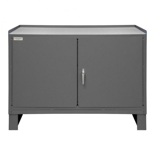 DURHAM MFG 3403NVSLF-95 Stationary Workstation, 2 Shelf, 2 Doors