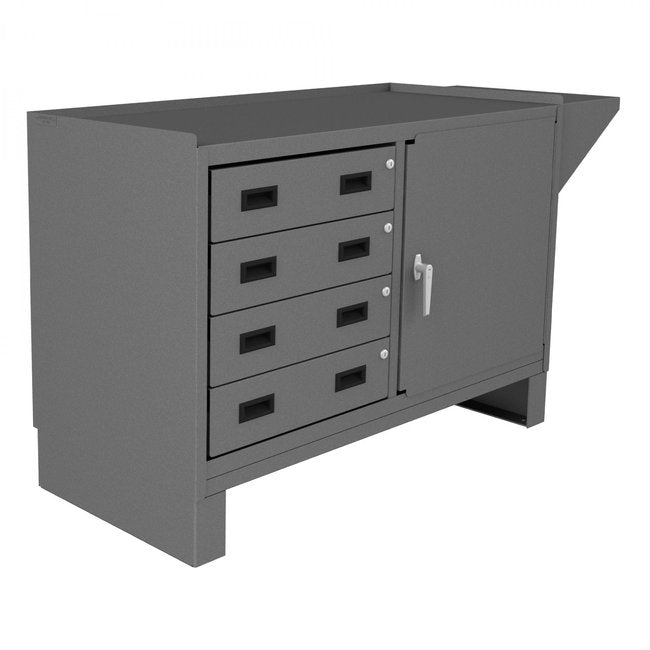 DURHAM MFG 3404-95 Stationary Workstation, 4 Drawers