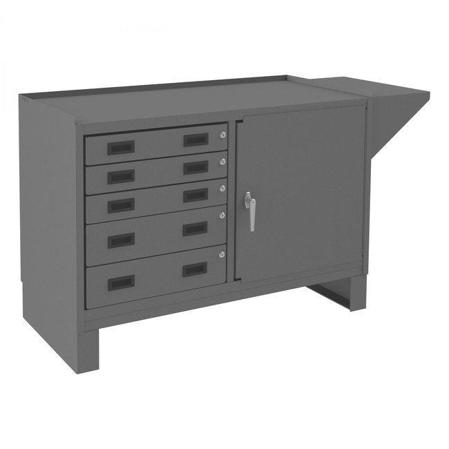 DURHAM MFG 3405-95 Stationary Workstation, 5 Drawers