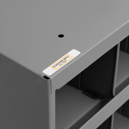 DURHAM MFG 349-95 9 in. Deep, 40 Opening Bin, Gray