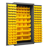 DURHAM MFG 3501-BDLP-132-95 Cabinet, 132 Yellow Bins