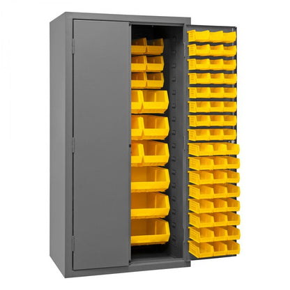 DURHAM MFG 3501-BDLP-132-95 Cabinet, 132 Yellow Bins