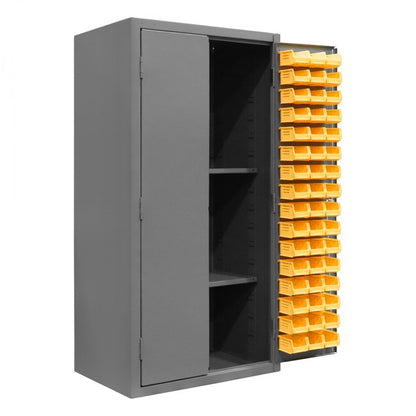 DURHAM MFG 3501-DLP-PB-96-2S-95 Pegboard Cabinet, 2 Shelves, 96 Bins