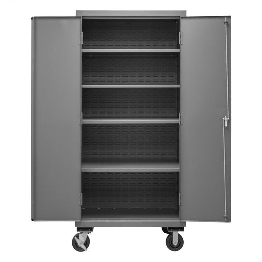 DURHAM MFG 3501M-BLP-4S-95 Mobile Cabinet, 4 Shelves