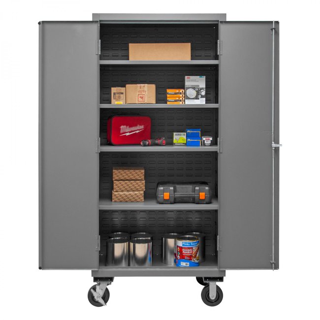 DURHAM MFG 3501M-BLP-4S-95 Mobile Cabinet, 4 Shelves