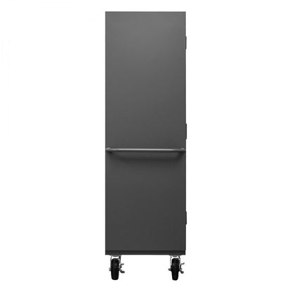 DURHAM MFG 3502M-BLP-18-2S-95 Mobile Cabinet, 2 Shelves, 18 Bins