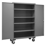 DURHAM MFG 3502M-BLP-4S-95 Mobile Cabinet, 4 Shelves