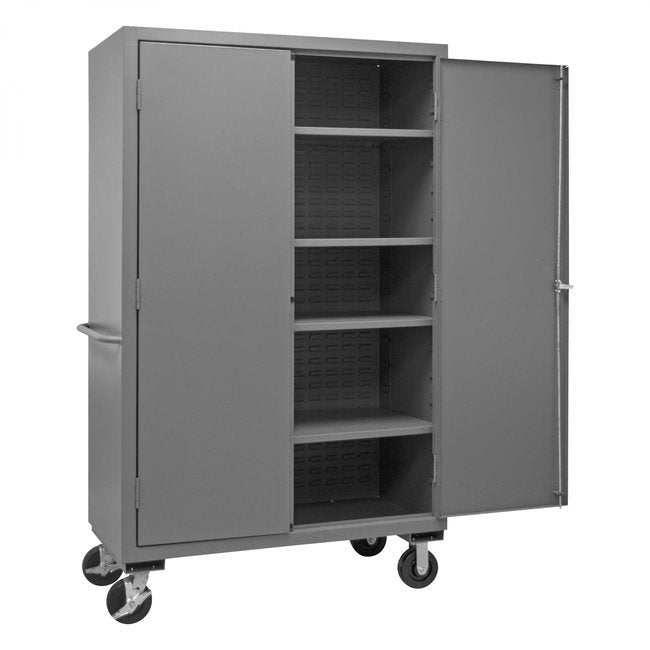 DURHAM MFG 3502M-BLP-4S-95 Mobile Cabinet, 4 Shelves