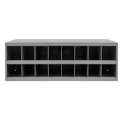 DURHAM MFG 353-95 12 in. Deep, 16 Opening Bin, Gray