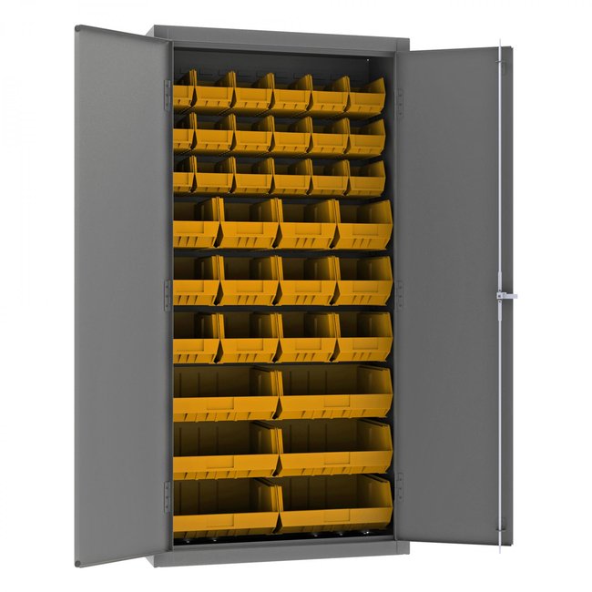 DURHAM MFG 3602-BLP-36-95 Cabinet, 36 Yellow Bins