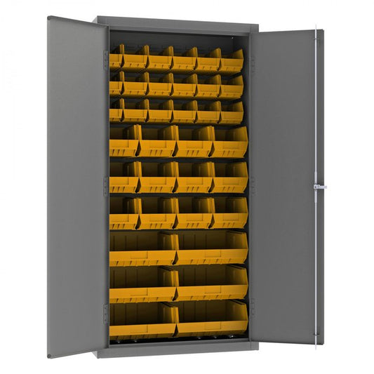 DURHAM MFG 3602-BLP-36-95 Cabinet, 36 Yellow Bins