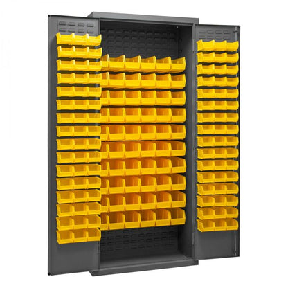 DURHAM MFG 3603-156B-95 Cabinet, 156 Yellow Bins