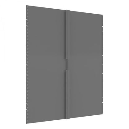 DURHAM MFG 365-95 Hinged Door Set For 42 in. High Bins, Gray