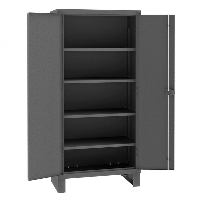 DURHAM MFG 3702-4S-95 Ventilated Cabinet, 4 Shelves, Black