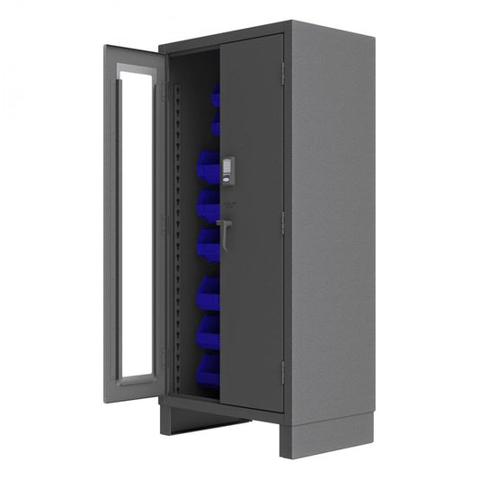 DURHAM MFG 3702CXC-30B-5295 Access Control Cabinet, 30 Blue Bins