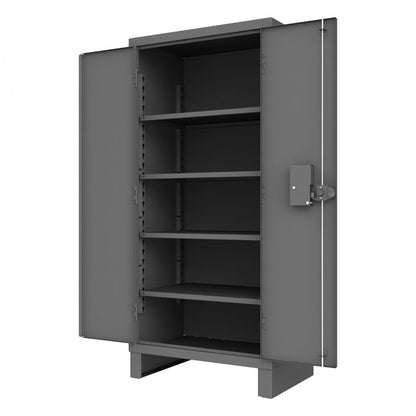 DURHAM MFG 3702PL-4S-95 Access Control Cabinet, 4 Shelves, Gray