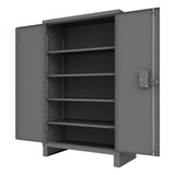 DURHAM MFG 3703PL-4S-95 Access Control Cabinet, 4 Shelves, Gray