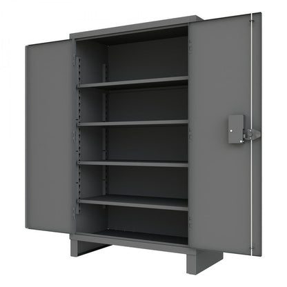 DURHAM MFG 3703PL-4S-95 Access Control Cabinet, 4 Shelves, Gray