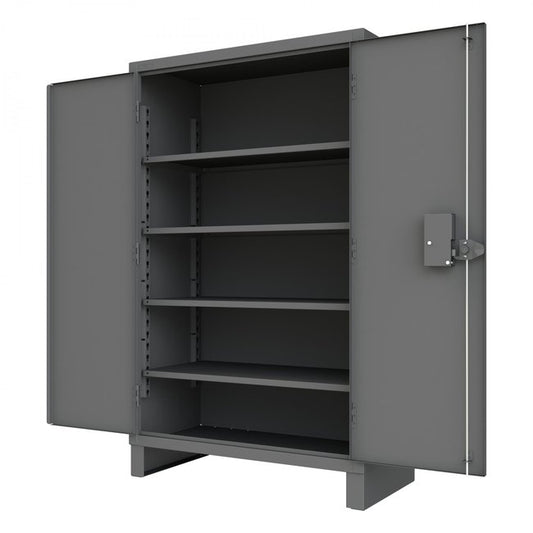 DURHAM MFG 3703PL-4S-95 Access Control Cabinet, 4 Shelves, Gray