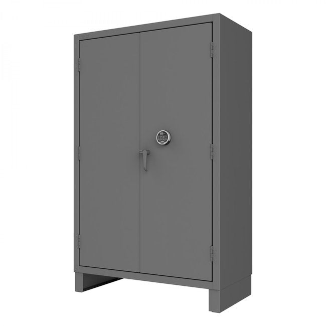DURHAM MFG 3703PL-4S-95 Access Control Cabinet, 4 Shelves, Gray